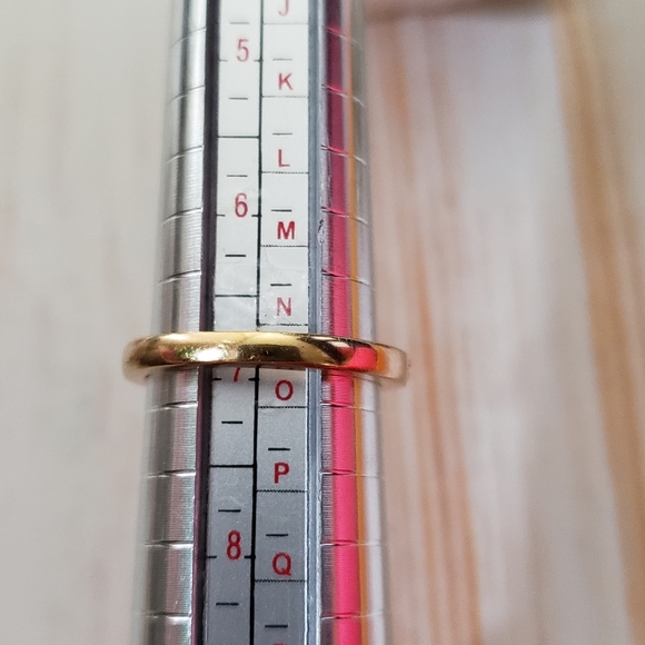 ❤Goldtone 925 Sterling Silver Ring with CZ Gemstone/ac - Picture 8 of 8